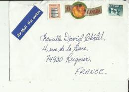 Enveloppe Timbrée Du CANADA (Exp: CL  BERNARD A Ste Julie QC  Canada (Dest: DAVID  CHATEL A Reignier 74 - Poste Aérienne