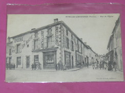 AVAILLES LIMOUZINE  1910  RUE DE L EGLISE AVEC COMMERCES    EDIT CIRC NON - Availles Limouzine