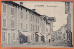 Carte Postale 64. Espelette  Rue Principale  Trés Beau Plan - Espelette