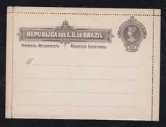 Brazil Brasil 1907 CB 82 300R Stationery Letter Card  MNH - Enteros Postales