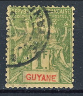 Guyane  1892 N. 42 F. 1 Oliva Usato Catalogo € 15 - Oblitérés