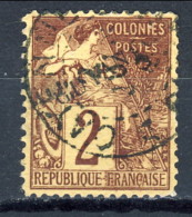 Guyane 1892 N. 17 C. 2 Lilla Bruno Su Paglia Usato Catalogo € 42 - Oblitérés