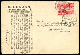 Hungary - December 1, 1937 Postcard Sent From Budapest To Amsterdam, The Netherlands. (d-801) - Briefe U. Dokumente