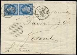 14B  20c. Bleu, T II, PAIRE Obl. L'un (effl.) ROND De POINTS, L'autre Càd T1366 ** PARIS ** 16/4/62, Frappes Supe - Other & Unclassified