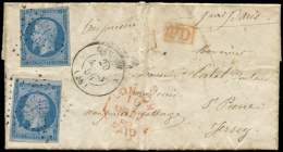 14Ae 20c. Bleu Sur Lilas, T I (2 Dont 1 Filet à Peine Effl.), Obl. PC 613 S. LAC, Càd T15 CARENTAN 20/3/58 - Other & Unclassified