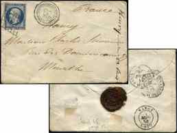 14Aa 20c. Bleu Foncé, T I, 2 Plis D'archive, Obl. GRILLE S. Env., Càd CORPS EXPEDITIONNAIRE D'Italie 1&deg - Other & Unclassified