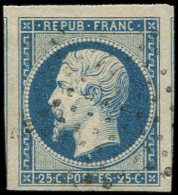 10a  25c. Bleu Foncé, Marges énormes, Obl. ETOILE, TTB - Autres & Non Classés