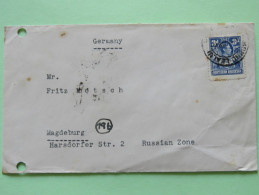 Northern Rhodesia 1949 Cover To Germany (Russian Zone) - King George VI - Giraffe Elephant - Rhodésie Du Nord (...-1963)