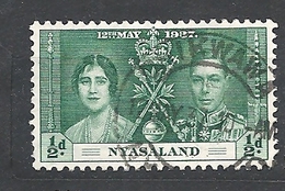 NYASSALAND      1937 Coronation Of King George VI And Queen Elizabeth USED - Nyassaland (1907-1953)