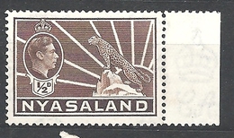 NYASSALAND     1938 King George VI   LEOPARD     MNH - Nyassaland (1907-1953)