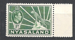 NYASSALAND     1938 King George VI   LEOPARD    MNH - Nyasaland (1907-1953)