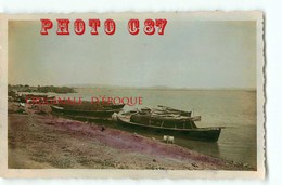 BAMAKO < PIROGUES Du BIEF SUPERIEUR Du NIGER En 1937 < TAILLE De La VUE COULEUR 7cm X 11cm - Mali