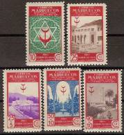 Marruecos 270/74 ** Tuberculosos. 1946 - Maroc Espagnol