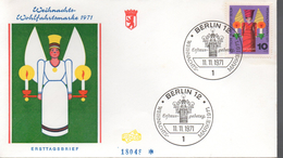 ALLEMAGNE  BERLIN  FDC   1971 Jouets En Bois Ange Noel - Marionnetten