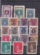 CROATIA_NDH_LOT 18 DIFFERENT STAMPS - Croatie