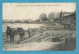 CPA 90 - Attelage De Mules Landaises - Les Quais De L'Adour DAX 40 - Dax