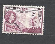 RHODESIA DEL NORD    1953 The 100th Anniversary Of The Birth Of Cecil Rhodes, 1853-1902   USED - Rhodésie Du Nord (...-1963)