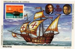 BOLIVIE CH Colomb,500 Ans De La Découverte De L'Amérique, Bateaux, Voiliers, Ship, MICHEL BF 162. MNH, ** - Ships