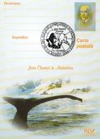 52545- JEAN CHARCOT ANTARCTIC EXPEDITION, WHALE, POSTCARD STATIONERY, 2003, ROMANIA - Expéditions Antarctiques