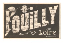 CPA Fantaisie 58 POUILLY Sur LOIRE  Vues De La Ville Dans Les Lettres 1905 - Pouilly Sur Loire