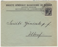 SOCIETE GENERALE ALSACIENNE DE BANQUE LUXEMBOURG 1928 COVER - Covers & Documents