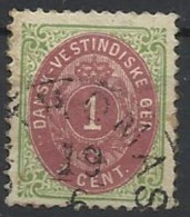 ANTILLES DANOISES N° 5 Dentelé 12 1/2 Oblitéré - Denmark (West Indies)