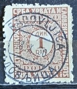 PORTO-NUMBERS-1 DIN-POSTMARK-RADOVLJICA-SHS-SLOVENIA-YUGOSLAVIA-1923 - Portomarken