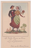 Illustration Les Vieilles Provinces De France Jean Droit Le Limousin   Farines Jammet Costumes Traditionnels - Droit