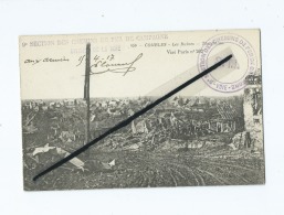 CPA Rétrécit , Provenant D'un Carnet-  Combles - Les Ruines-- Cachet 9e Section De Chemins De Fer De Campagne -division - Combles