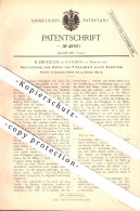 Original Patent - B. Deutecom In Stolberg 2 , Rheinland , 1889 , Gasdruck - Apparat , Pumpe !!! - Stolberg