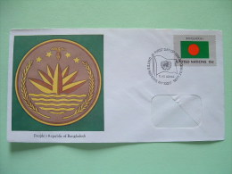 United Nations - New York 1980 FDC Cover Flag Bangladesh Coin Medal Arms - Storia Postale