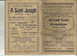 LYON _GYMNASTE  S A G _VIIIIe Grand Gala Gymnique FRANCO_SUISSE _9 CHAMPIONS SELECTIONNE_Le 24 Janvier1932 - Gimnasia