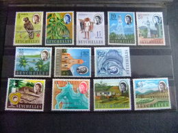 SEYCHELLES 1962 - 68 Serie Corriente Yvert Nº 188 /202 * MH Incompleta - SG Nº 196 / 212 * MH - Seychelles (...-1976)