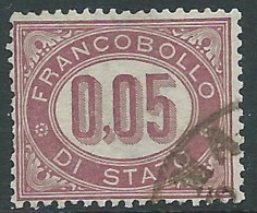 1875 REGNO USATO SERVIZIO DI STATO 5 CENT - R3-6 - Oficiales