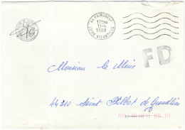 FRANCIA - France - 1988 - Franchise - Mairie De Corsept - Loire-Atlantique - FD, Fausse Direction - Viaggiata Da Paim... - Lettres Civiles En Franchise