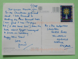 South Africa 2007 Postcard "Jackass Penguins" To England - Christmas (Scott 1329 = 1.5 $) - Brieven En Documenten