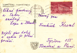 L1676 - Czechoslovakia (1958) Vysoke Tatry - St. Smokovec (machine Postmark); Postcard; 30 H (stamp: Spa Karlovy Vary) - Bäderwesen