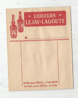 Carnet , Facturettes , Liqueurs LEJAY - LAGOUTE , Sisca , Frais Fr : 1.55€ - Profumeria & Drogheria