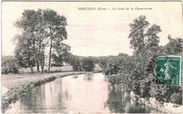 Carte Postale Ancienne De SERQUIGNY-Les Bords De La Charentonne - Serquigny