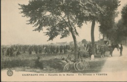 Vertus - Bataille De La Marne - Un Bivouac Campagne 1914 (cachet Militaire Au Verso) - Châtillon-sur-Marne