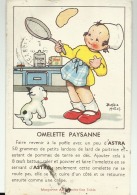 ILLUST.  : BEATRICE MALLET  -  OMELETTE PYSANNE - PUBLICITE  Margarine ASTRA - Mallet, B.