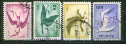 Faune, Oiseaux - TURQUIE - Hirondelle, Grues, Aigle, Mouettes - N° 39-40-42-45 - 1959 - Poste Aérienne