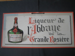 Ancien Carton Publicitaire (1925) Original - Liqueur De L'Abbaye De La GRANDE ROSIERE - Plaques En Carton