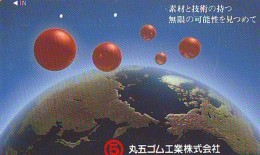 Télécarte Japon ESPACE (802)  GLOBE * SATELLITE * TERRESTRE * MAPPEMONDE * Telefonkarte Phonecard JAPAN * - Espace