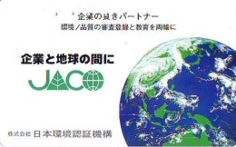 Télécarte Japon ESPACE (815)  GLOBE * SATELLITE * TERRESTRE * MAPPEMONDE * Telefonkarte Phonecard JAPAN * - Espace