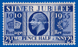 GREAT BRITAIN 1935 SILVER JUBILEE  2½d. BLUE U.M. S.G. 456 N.S.C. - Nuovi