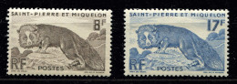 St Pierre Et Miquelon **  N° 345 / 346 - Renard Argenté - Nuevos