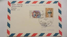 DDR Luftpost-Kte Vom 12.9.87 Nach Athen "Herbst-Messe-Sonderflug Mit IF 562" - Correo Aéreo