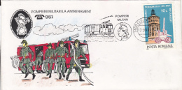 52702- MILITARY FIREFIGHTERS, FIREMEN, SPECIAL COVER, 1993, ROMANIA - Firemen