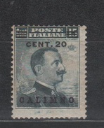 Francobolli Colonie Italiane Egeo Calino 1916 Michetti 20 C. Su 15 C. MLH - Egée (Calino)